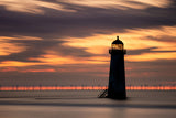 Drifiting Clouds Sunset at Talacre Lighthouse - North Wales